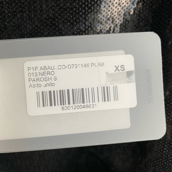 NWT PAROSH 320$ black Sequined Slim Fit Mini Dress, size XS - Picture 9 of 10